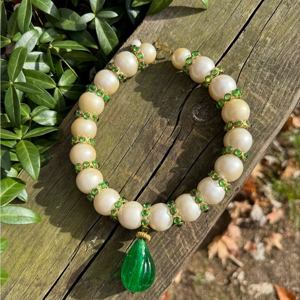 Gripoix for Chanel 1950s Pearl Choker Necklace